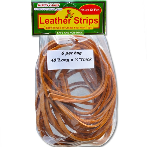 6 Leather Strips 1/4"