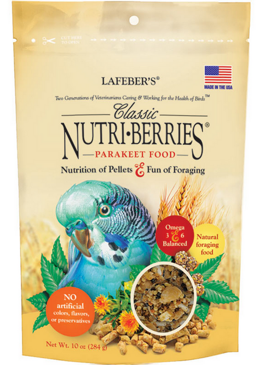 Lafeber Classic Nutri-Berries Parakeets (budgies), lovebirds,and parrotlets 10oz.